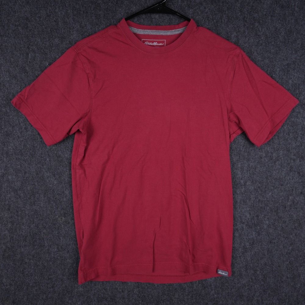 Eddie Bauer Legendwash T-Shirt Mens Small Red Excellent Short Sleeve Crew Neck